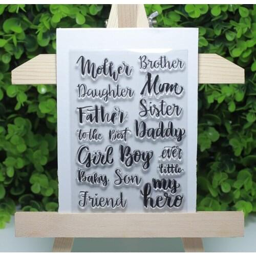 Family member calling mom dad son transparent clear stamps for Scrapbooking/Card Making/Stamp set stationery Decoration Supply