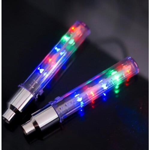 Bicycle Lights For Bicycle 2pcs LED Bike Wheel Tire Valve Light Cap Spoke Neon Light Lamp Flash Bicycle Accessories