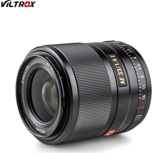 Viltrox AF33/1.4E 33mm Auto Focus Camera Lens F/1.4-16 APS-C 9 Groups 10 Blades STM Focus Motor for Sony E-mount A6000-A6600
