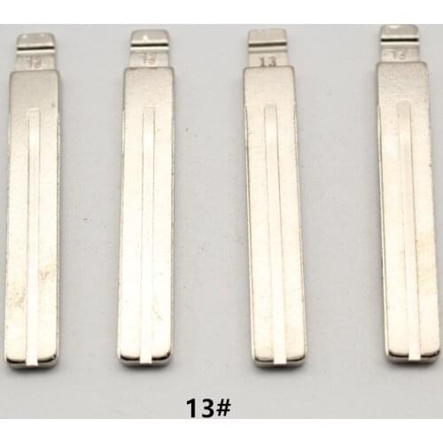 VVDI OEM 10Pcs 13# Metal Uncut Flip KD Remote Key Blade For Toyota Crown For Hyundai IX35 Mid Slot