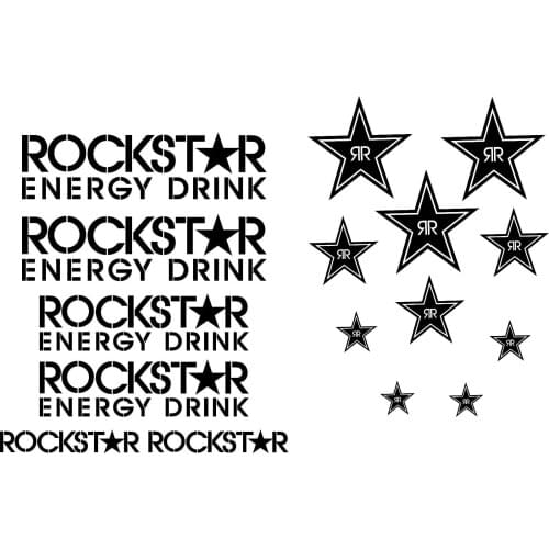 For 1Set Rockstar Energy Cut Vinyl Decal Sticker Sheet #SK-041 Car Styling