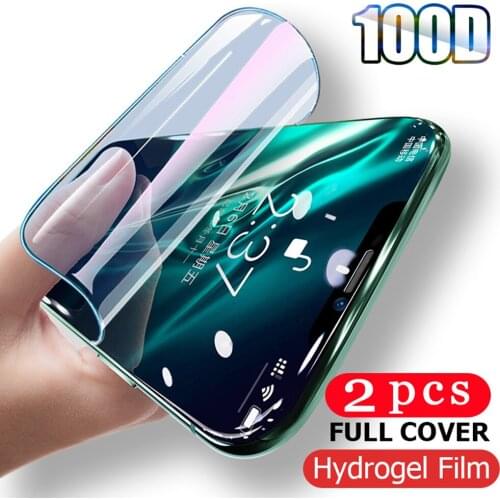 2Pcs soft full cover hydrogel film for iphone 11 pro max protective film phone screen protector for iphone 11 pro Not Glass