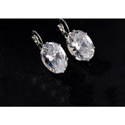 Fashion Women Stud Earrings Jewelry Vintage Cubic Zirconia Crystal Earrings For Women Accessories Friend Party Engagement Gift