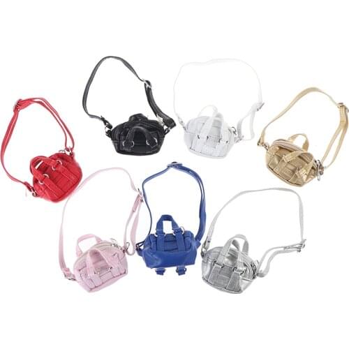 1PC 1/6 Doll Accessories Doll Handbag Shoulder Bag Leather Bag for 1/6 Dollhouse