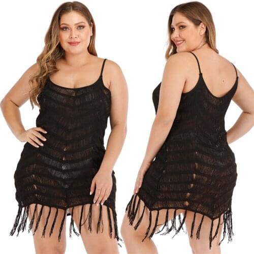 2021 Summer Womens Swimsuit Beach Dress Bikini Cover Ups Plus Size Crochet Women Swimwear Tunics Loose Knitted Sarong Beachwear