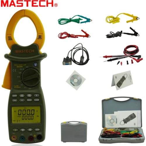 MASTECH MS2203 TRMS 3-Phase Intelligent Power Clamp Meter & RS232 V/A/W/VA/VAR/kWh/PF/Hz measurement
