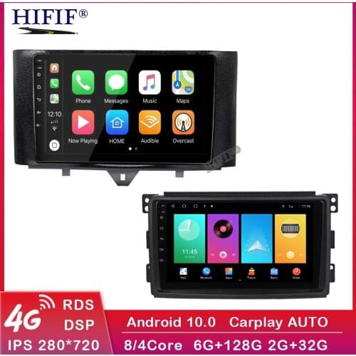 Android 10 For Mercedes Benz Smart fortwo 2006-2015 Car Radio Multimedia Video Player Navigation GPS 2 din 6G + 128G NO dvd 2DIN