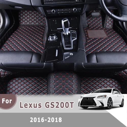 RHD Car Carpets For Lexus GS200T 2018 2017 2016 Car Floor Mats Auto Interior Accessories Artificial Leather Waterproof Foot Pads