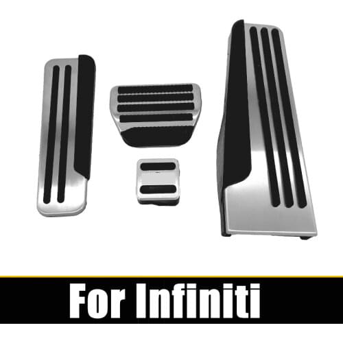 Car Accelerator Gas Pedal Brake Pedal Foot Rest Footrest Pedal Pads Cover AT For Infiniti G25 G35 G37 Q50 Q60 EX25 QX50 QX70
