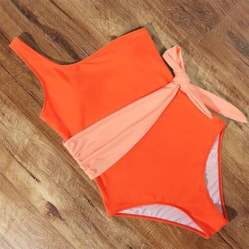 One Piece Swimwear Women 2021 Sexy Leopard Swimsuit Female Monokini Push Up Bathing Suit Push Up Beachwear One Shoulder Bodysuit