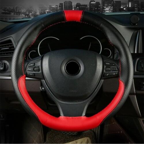 DIY Car Steering Wheel Cover Universal 38cm Braiding Cover For Steering Wheel Breathable And Non-slip Auto Steering Wheel Case