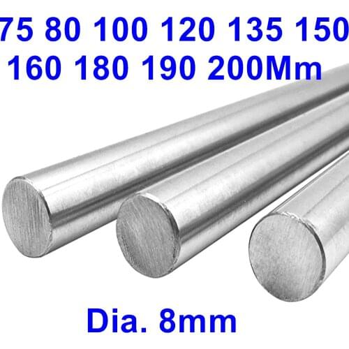 Cylinder Liner Rail Shaft Optical Axis Dia 8Mm 75 80 100 120 135 150 160 180 190 200Mm Hardened Smooth Rods Round Bar