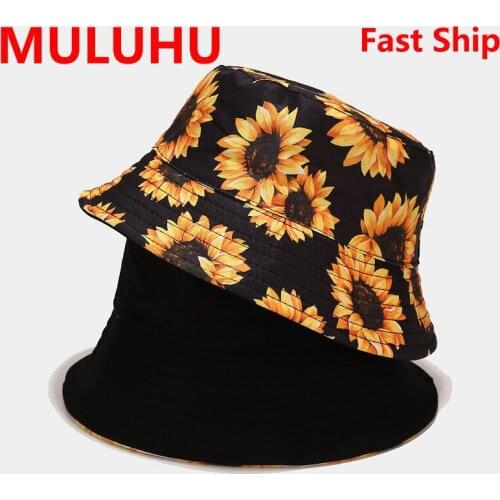Casquette Femme Plant Flowers Hip Hop Men Women Cotton Double-Sided Cap Summer Panama Fashion Fold Sun Fishing Fisherman Hats