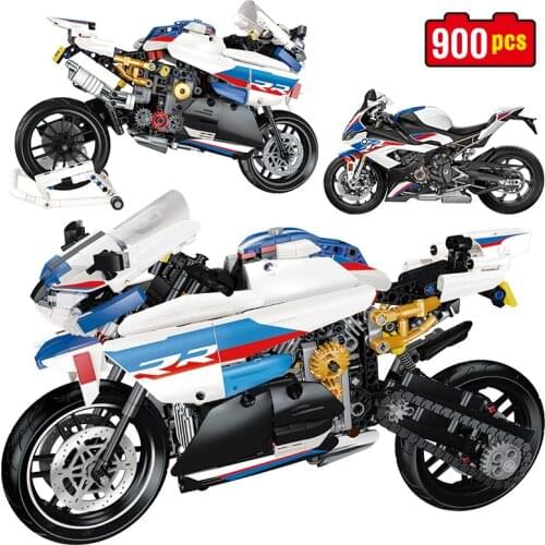 City Mechanic Motorcycle Racing Car Model Building Blocks Technical Creator Autobike DIY Bricks Assembly Toys For Children Gifts