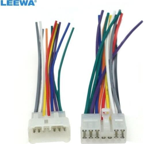 LEEWA Car Radio 12pin Male and Female Plug Wiring Connector For Suzuki Wagon R Audio CD Player Wire Harness Adapter #CA6446