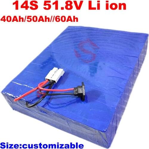 14S 51.8V 48v 40ah 50ah 60ah Lithium ion battery with bms for Efoil surfboard surfing board entertainment Sea Scooter hydrofoil