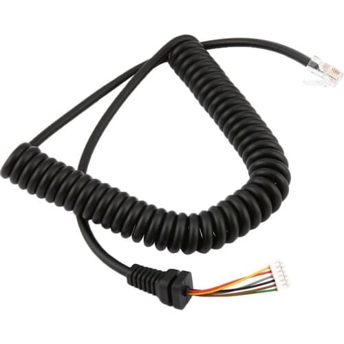 Hand Speaker Microphone Cable For YAESU FT 7800/1907/8800/8900/7900/1807 MH48A For Car Radio Talkie Walkie Telephone Spring Line