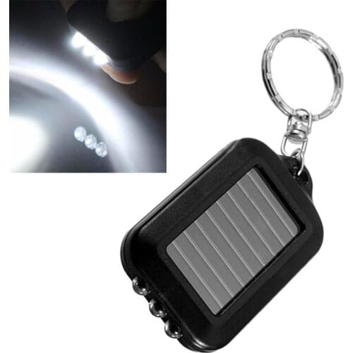 Mini Solar Power 3 LED Light Keychain Keyring Torch Emergency Portable Tools Ooutdoor Light Light Flashlight E6B9 Outdoor E3U1