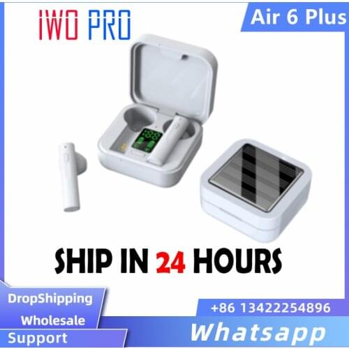 New Air 6 Plus Noise Cancelling Wireless Bluetooth 5.0 Air6 Pro Solar Charging Earbuds Earphones headset for Huawei Xiaomi
