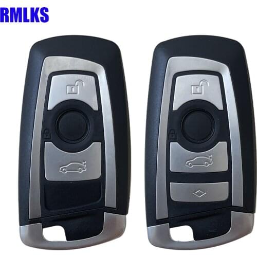 New Smart Remote Keyless Shell For BMW F CAS4 5 Series 7 Series Smart Key Fob Case Uncut 3 4 Button Emergency Key Blade