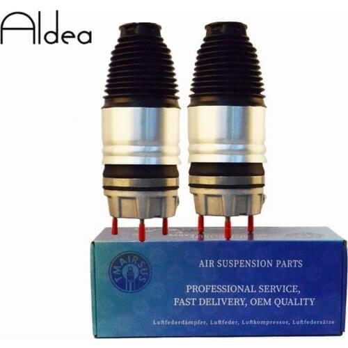 Pair Front Left & Right Air Suspension Spring For Porsche Cayenne (958/92A) 2011-2018 w/Auto Leveling 95834305100, 95834305200