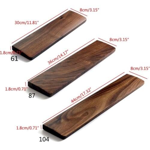 Wooden Mechanical Keyboard Wrist Rest with Anti-Slip Mat Gaming Desk Wrist Pad
