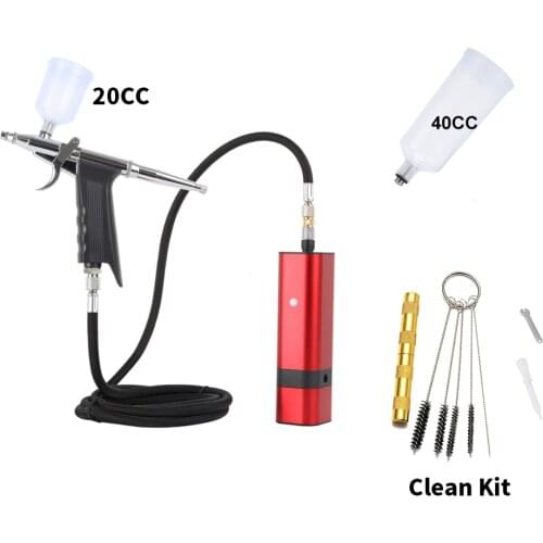 Portable Mini Cordless Airbrush Set with Compressor Gun Kit for Makeup Painting Cake Decorating Nail Design Tattoo Coloring