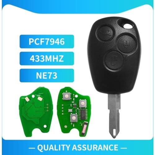 Free Shipping (1 pcs) 3 Button Remote Control With Vac102 Blade PCf7946 Chip For Renault Master Traffic Kangoo Megane Laguna