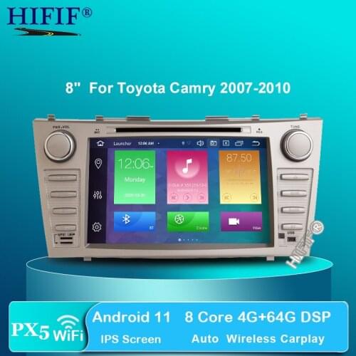 PX5 RAM 4G Android11 Carplay DSP IPS AV Output CAR DVD PLAYER For Toyota Camry 2007 2008 2009 2010 GPS navigation radio stereo