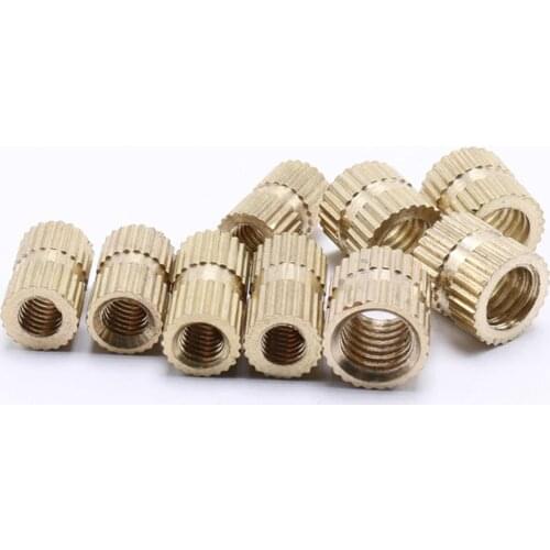 Sizes M2*0.4 M2.5*0.45 M3*0.5 Metric Brass Knurl Nuts Fastener