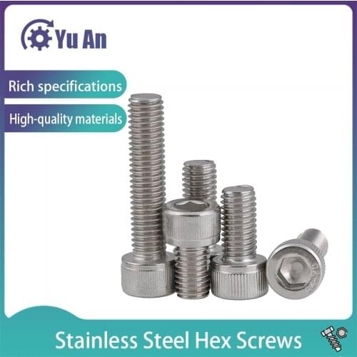 M14M16M20 304 Stainless Steel Hexscrew/DIN912 Cup Head Hex Screw/bolt 2Pcs