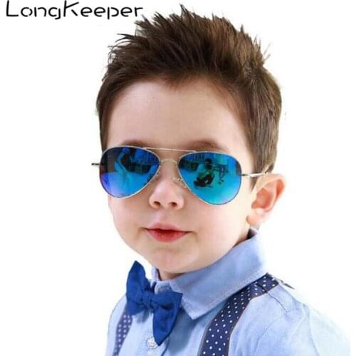 LongKeeper Fashion Baby Girls Kids Sunglasses Piolt Style Brand Design Children Sun Glasses UV400 Protection Oculos De Sol Gafas