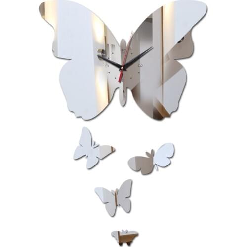 Special offer wall stickers clock home decoration quartz living room acrylic mirror style 3d clocks needle Europe