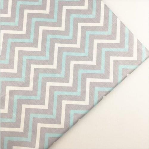 Syunss Diy Patchwork Cloth For Quilting Baby Cribs Cushions Dress Sewing Tissus Blue Gray Wave Print Twill Cotton Fabric Tecido