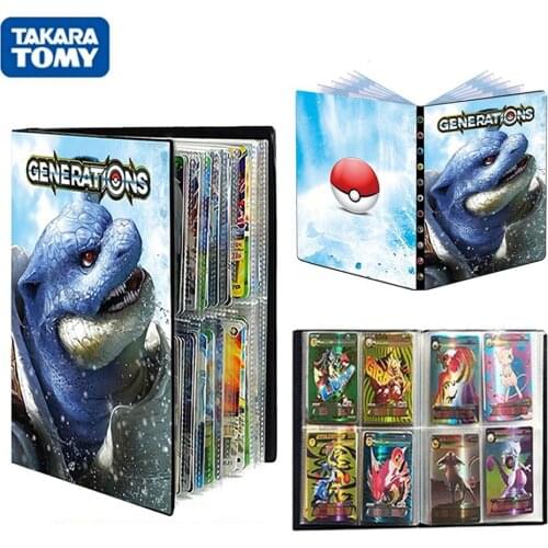 TAKARA TOMY 240Pcs NEW Pokemon Cards Album Book Game Card EX VMAX GX Cartoon Cool Pokemon Blastoise Holder Collection Folder Toy
