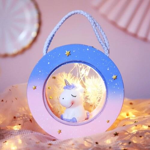 Creative girl heart INS, starry sky, unicorn, stars, decoration, student gifts, luminous resin, home decoration