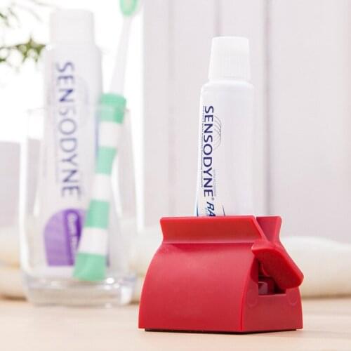 Rolling Toothpaste Squeezer Device Tube Dispenser Holder Multifunctional Bathroom Facial Cleanser Squeezer Press Holder