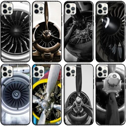 Vintage Plane Engine aircraft Phone Case For Apple iPhone 12 11 Pro Max mini X XR XS Max 7 8 Plus SE 2020 Cover Coque