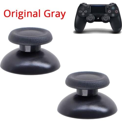 2pcs PS4 Slim/PS4 Pro Gray Original 3D Analog Joystick Thumb Stick Caps for Sony Playstation 4 Dualshock 4 PS4 controller
