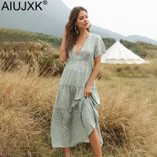 Летние платья-халаты AIUJXK China At AliExpress