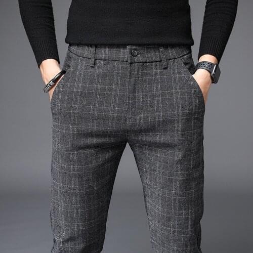 2020 New Stretch Casual Pants Men Spring summer High Quality Business Trousers Mens Straight Trousers Pant male size 28-36 38