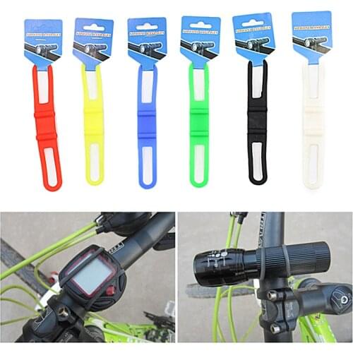 Cycling Light Holder Bicycle Handlebar Silicone Strap Band Phone Fixing Elastic Tie Rope Bicicleta Torch Flashlight Bandages 8