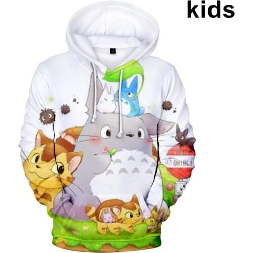 2 To 14 Years Anime ONE PIECE / NARUTO / TOTORO Clothing Children kids Boys Girls Long Sleeve Hoodie Streetwear Child Sweatshirt