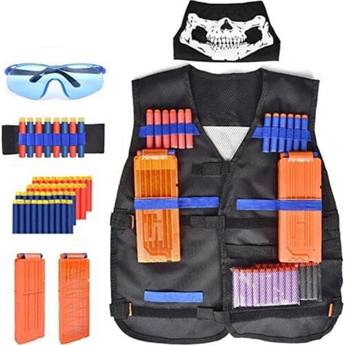 Children Kids Tactical Nerf Vest Outdoor Game Tactic Vest Holder Kit Guns Toy for N-Strike Elite Bullets Kamizelka Taktyczna