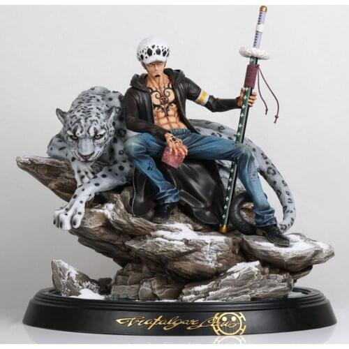 27cm Trafalgar Law Snow Leopard Scene GK Devil Fruit PVC Action Figure Toy Adult Statue Collection Model Doll Gifts