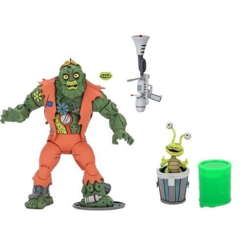 Original NECA Teenage Mutant Ninja Turtles Garbage Man Langer Animated 18CM Model PVC Action Figure Toys Gift
