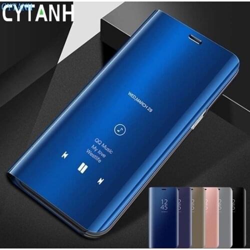 For OPPO A73 A75 A79 A7 A5S R11 R15 A1K A91 A52 A72 A92 A9 A5 A3 2020 R17 Pro Realme 8 Pro Luxury Smart Mirror Flip Phone Case