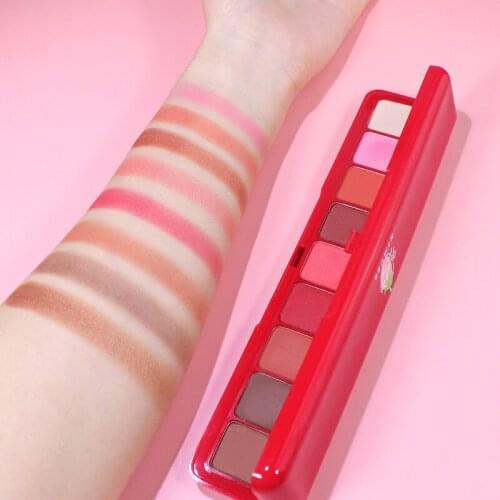 KIMUSE 9 Colors Matte Glitter Eyeshadow Palette Eye Shadow High Pigment Shimmer Matte Eye Makeup Powder Shine Shadow Kit