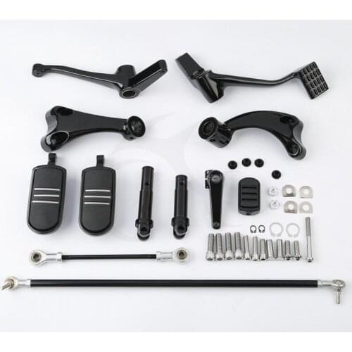 2 style Forward Control Foot Pegs Kit Linkage Levers For Harley Sportster 883 Iron 09-13 Custom 2004-2013 Roadster Motorcycle