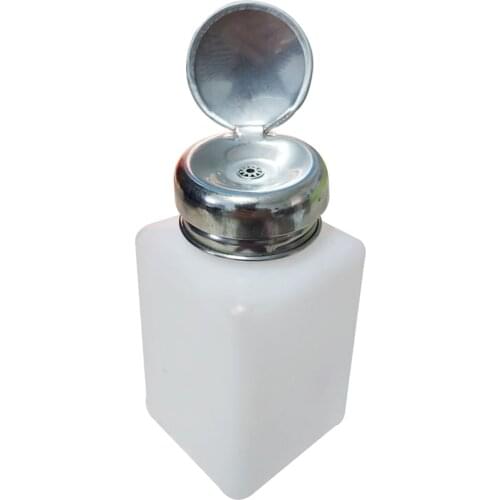 Square Empty Makeup Remover Press Bottle Lockable Pump Dispenser Leakproof